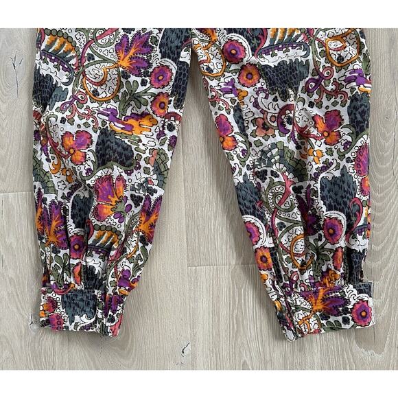 Rhode Pants Joggers Floral Colorful Cotton Boho Beach - Picture 3 of 12